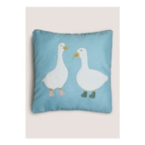 Blue Duck Embroidered Cushion