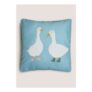 Blue Duck Embroidered Cushion