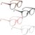 Blue Light Blocking Glasses,4 Pcs Reading Glasses for Women,Blue Light Glasses for Women Men Lightweight Eyeglasses Computer Screen Filter Anti Headache Eyestrain Glare Non-Prescription