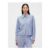 Blue Linen-Cotton Oversized Shirt