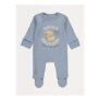Blue Little Brother Lion Zip Fasten Sleepsuit