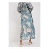 Blue Paisley Maxi Skirt