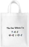 Blue Planet Fancy Dress Tote Bag Bride to Be The One Where Im – Hen Party Bridal Shower Engagement Accessories Gifts Favours Gift Bag for Wedding