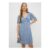 Blue Polka Dot Mini Tea Dress