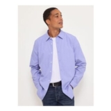Blue Regular Fit Pure Cotton Puppytooth Shirt