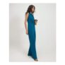 Blue Sleeveless Draped Jumpsuit