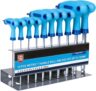 Blue Spot Tools 12186 10 Piece Metric T Handle Ball End Hex Key Set (2-10mm)