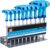 Blue Spot Tools 12186 10 Piece Metric T Handle Ball End Hex Key Set (2-10mm)