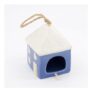 Blue Textured Roof Hanging Birdhouse