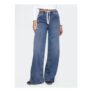 Blue mid Rise Knit Easy Pull on Baggy Jeans
