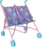 Bluey Buddy Buggy Stroller Childrens Double Buddy Buggy Pram In Bluey Print Double Toy Pram for Kids with Umbrella Fold, Lightweight & Portable Pushchair for Baby Dolls Ages 2