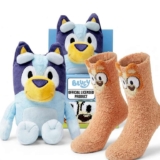 Bluey Plush Gift Set – Official Licensed Soft Cotton Plushy & Bingo Socks, Kids One Size