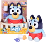 Bluey Toys, Care and Cuddle Baby Plush Toy, 11, 10 Sounds, Ages 3