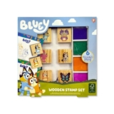 Bluey Wooden Stamper Set – 6 Stamps, 4 Ink Pads
