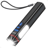 Blukar 2026 Gen 2 Torch Rechargeable, Dual Light Sources with COB Side Light 2 Colour/8 Lighting Modes, Black – Sold by Flying-Store / FBA