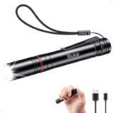 Blukar Mini Pen Torch Rechargeable-Super Bright Penlight with Pocket Clip, 4 Lighting Modes, Black. Sold by Flying-Store / FBA