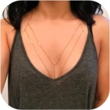 Body Chain for Women Layered Crystal Rhinestone Bra Chain Boho Sexy Bikini Waist Chains for Beach Body Jewelry Gifts for Women