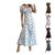 Bohemian Square Neck Puff Short Sleeve a Line Long Dress Floral Print