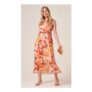 Bold Floral Shimmer Print Strappy Midaxi Dress