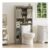 BonVache Over-Toilet Storage Cabinet with Sliding Doors Grey