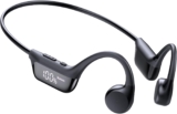 Bone Conduction Headphones, Bluetooth 6.0 Open Ear Sport Earphones 12H Battery Life, LED Display, IPX7 Waterproof, Built-in Mic, Secure Fit for Running, Gym Workout, Skiing and Cycling