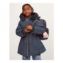 Bonnie Bow Quilted Padded Coat Blue