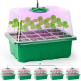 Bonviee 5 Packs Seed Starter Trays with Adjustable Vents, 12 Full Spectrum led Grow lamp Beads, SB KEIMI DIRECT / FBA