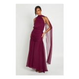 Boohoo Chiffon Ruched Full Skirt Maxi Dress