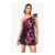 Boohoo Floral Chiffon Ruffle One Shoulder Mini Dress