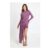 Boohoo High Neck Drape Mini Dress