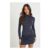Boohoo High Neck Drape Waist Slinky Mini Dress