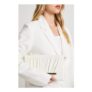 Boohoo High Shine Crinkle Envelope Clutch Bag