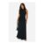 Boohoo Petite Crinkle Drop Waist Racer Maxi Dress