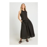 Boohoo Petite Linen Look Waistcoat & Volume Maxi Skirt Co-Ord