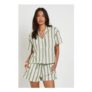 Boohoo Premium Linen Stripe Shorts