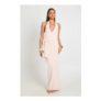 Boohoo Slinky Halterneck Tie Waist Maxi Dress