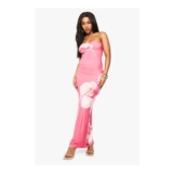 Boohoo Super Soft Bandeau Floral Maxi Dress