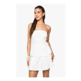 Boohoo Tailored Wrap Bandeau Mini Dress