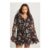 Boohoo plus Floral Ruffle Smock Dress