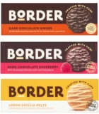 Border Dark Chocolate Ginger Biscuits – Raspberry Biscuits or Lemon Drizzle Melts 150g – Clubcard Price