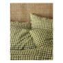 Botanical Green Gingham Linen Pillowcases (Pair)
