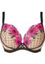 Boudoir Rose Padded Plunge Bra – Black – Selected Sizes