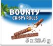 Bounty Crispy Rolls, Milk Chocolate, Coconut, Biscuit Snack Bar, Multipack 5 x 23.4g