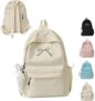 Bow Backpack Cute Back to School Bags for Girls Travel Japanese School Bag