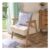 Bow Gingham Print Cushion Covers, Blue – 45 X 45cm