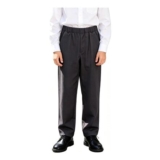 Boys School Trousers, Fully Elasticated Waist, UK 3-16, Dark Grey