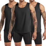 Boyzn 1,3 or5 Pack Mens Cotton Vests Tank Tops, Athletic Workout Muscle Tank Tops, Breathable Sports Gym Vests Tops for Men, Fitness Bodybuilding Sleeveless T-Shirts for Training Running Basketball