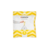 Brabantia PerfectFit Bin Liners Size A/3L, White, 40 Bags