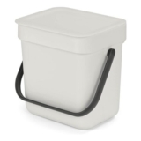 Brabantia Sort & Go 3L Food Waste Bin, Light Grey