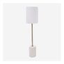 Brass Tone & White Floor Lamp 165x40cm